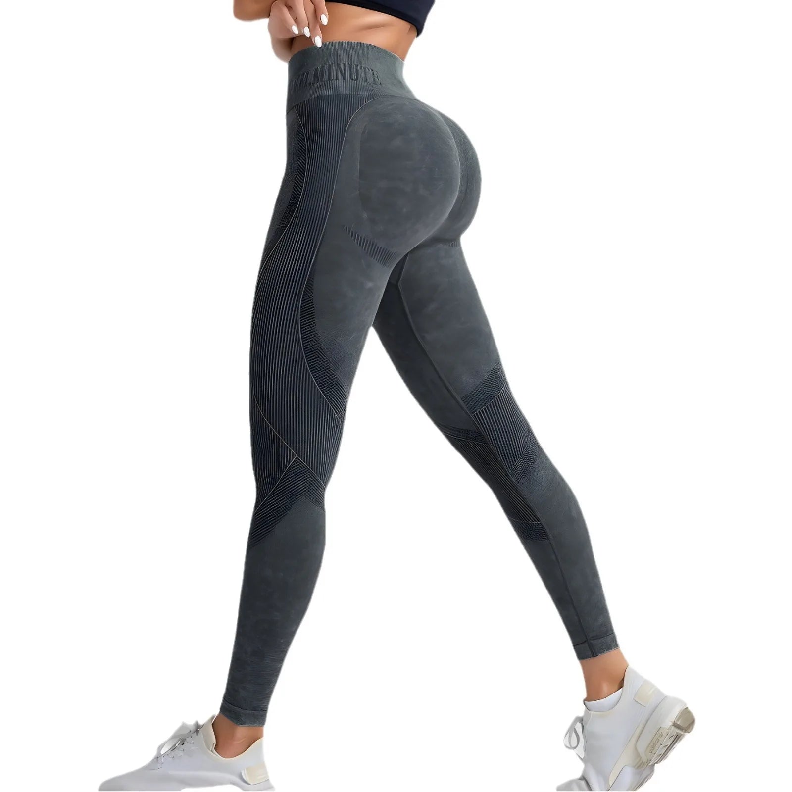 Women’s Sand-Washed Seamless Leggings – High-Waist, Hip-Lifting Yoga Pants